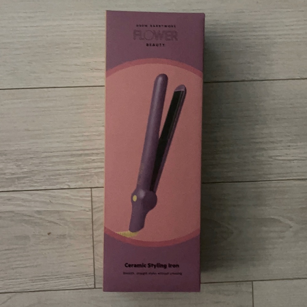 Drew Barrymore flower beauty ceramic styling iron